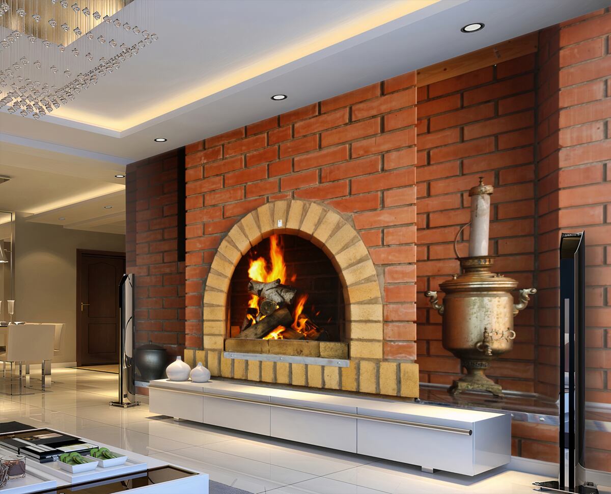 Wall Mural Chimney